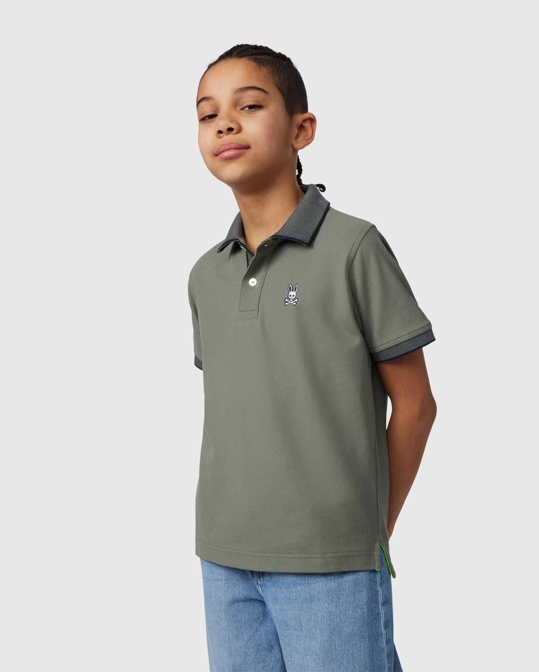 Polos Psycho Bunny Southport Pique Polo Shirt Vert Enfant | IVQ-82595562